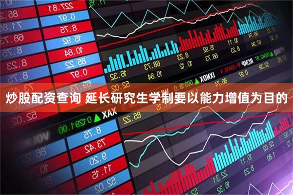 炒股配资查询 延长研究生学制要以能力增值为目的